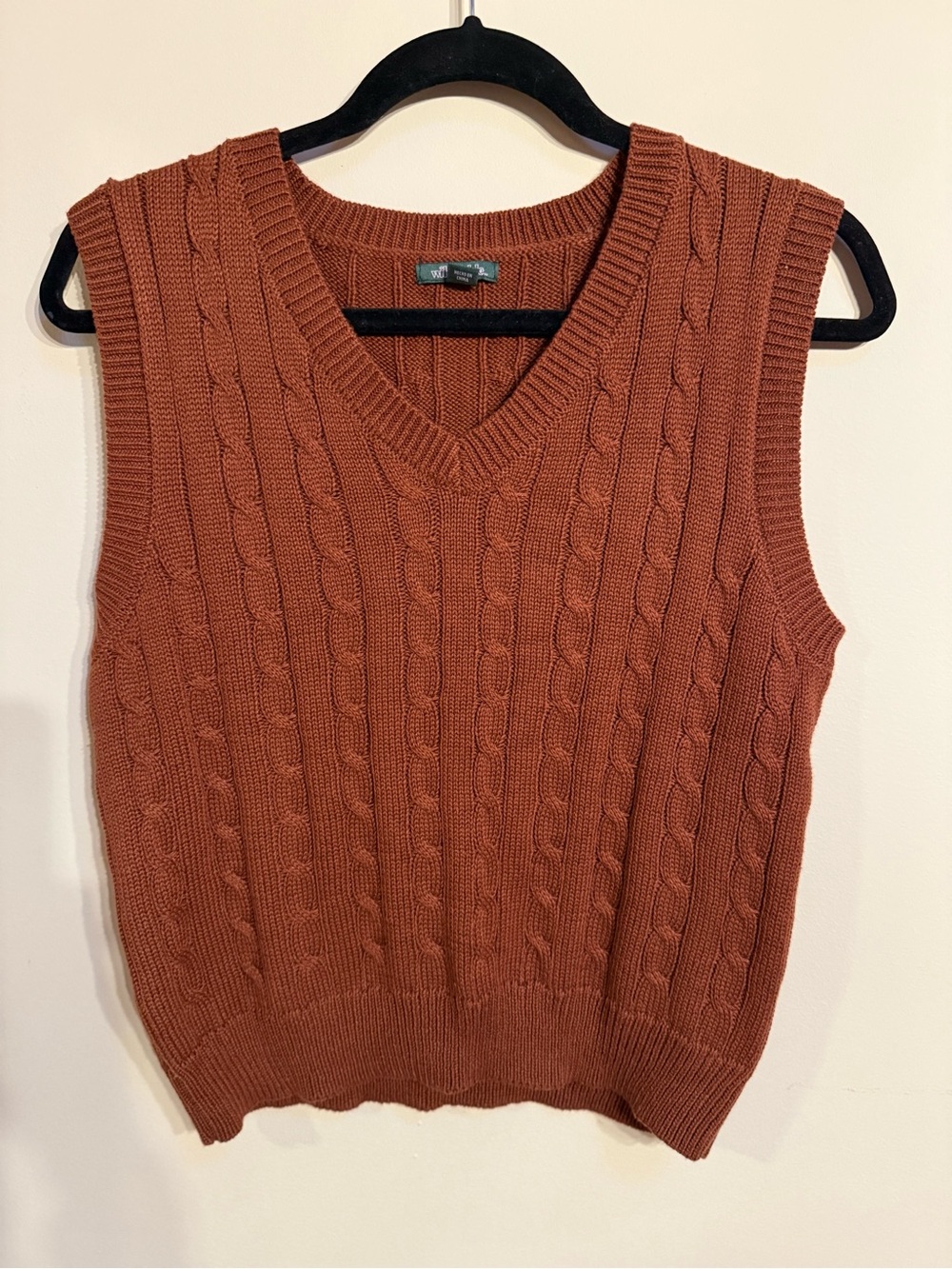 wild fable Rust Cable Knit V-Neck Sweater Vest